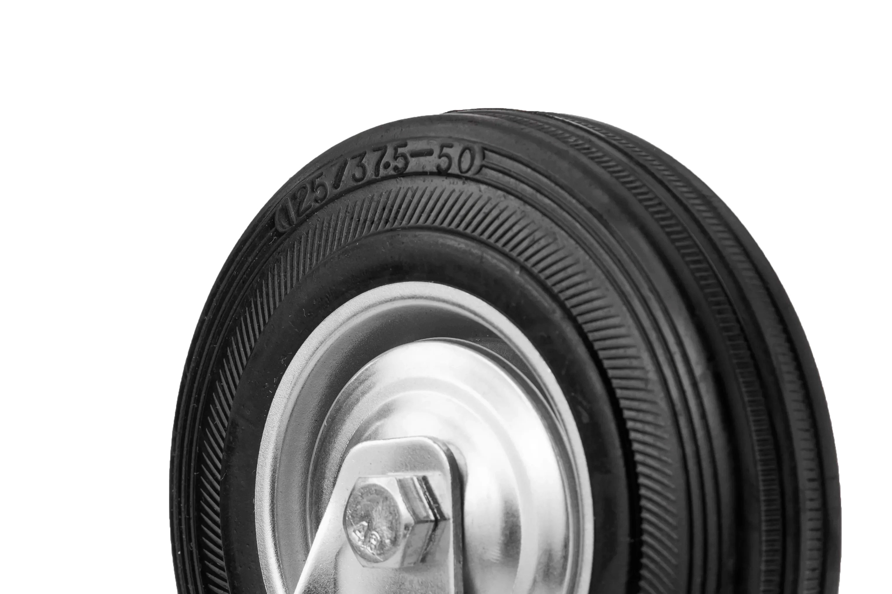 SCt 55 - Промышленное колесо 125 мм, болт М12 (поворотн., черн. рез., роликоподш.)